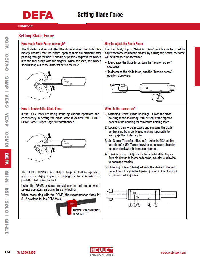 Defa Setting Blade Force PDF Preview